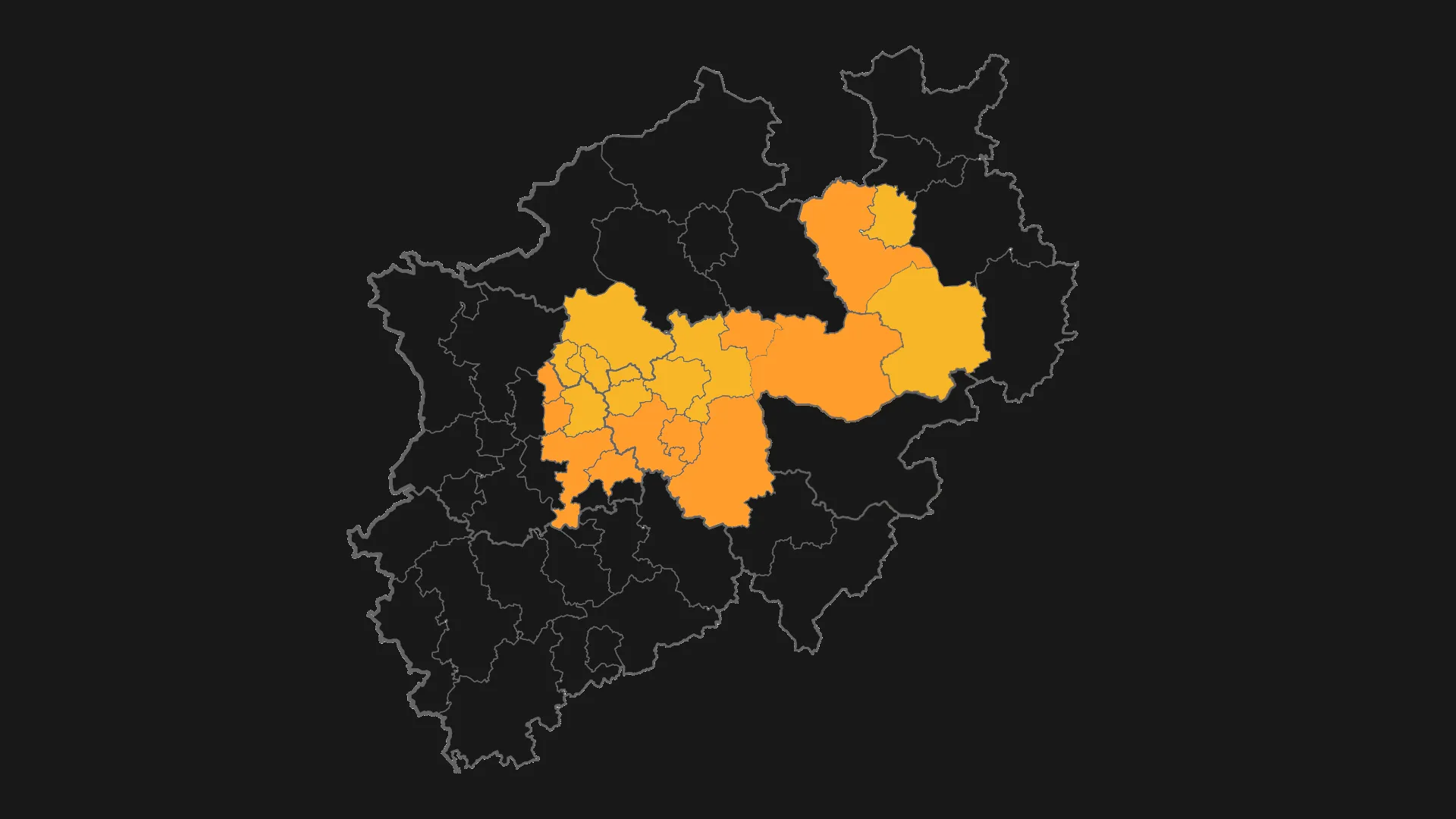 NRW Karte mit markierten Standorten