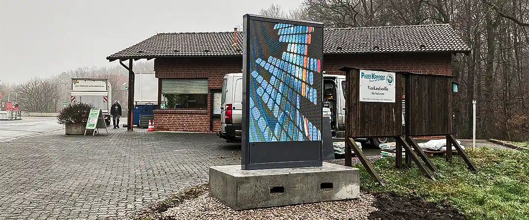 Erste mobile Stele für den AVE in Paderborn